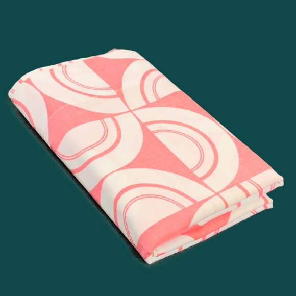 Vintage 70s Truprest Daringly Danish Pink Pillowcase SINGLE: Mod Geometric - Picture 11 of 14